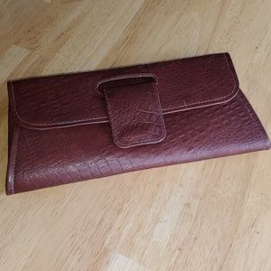 Purse, leather clutch, wristlet, handmade, handmad